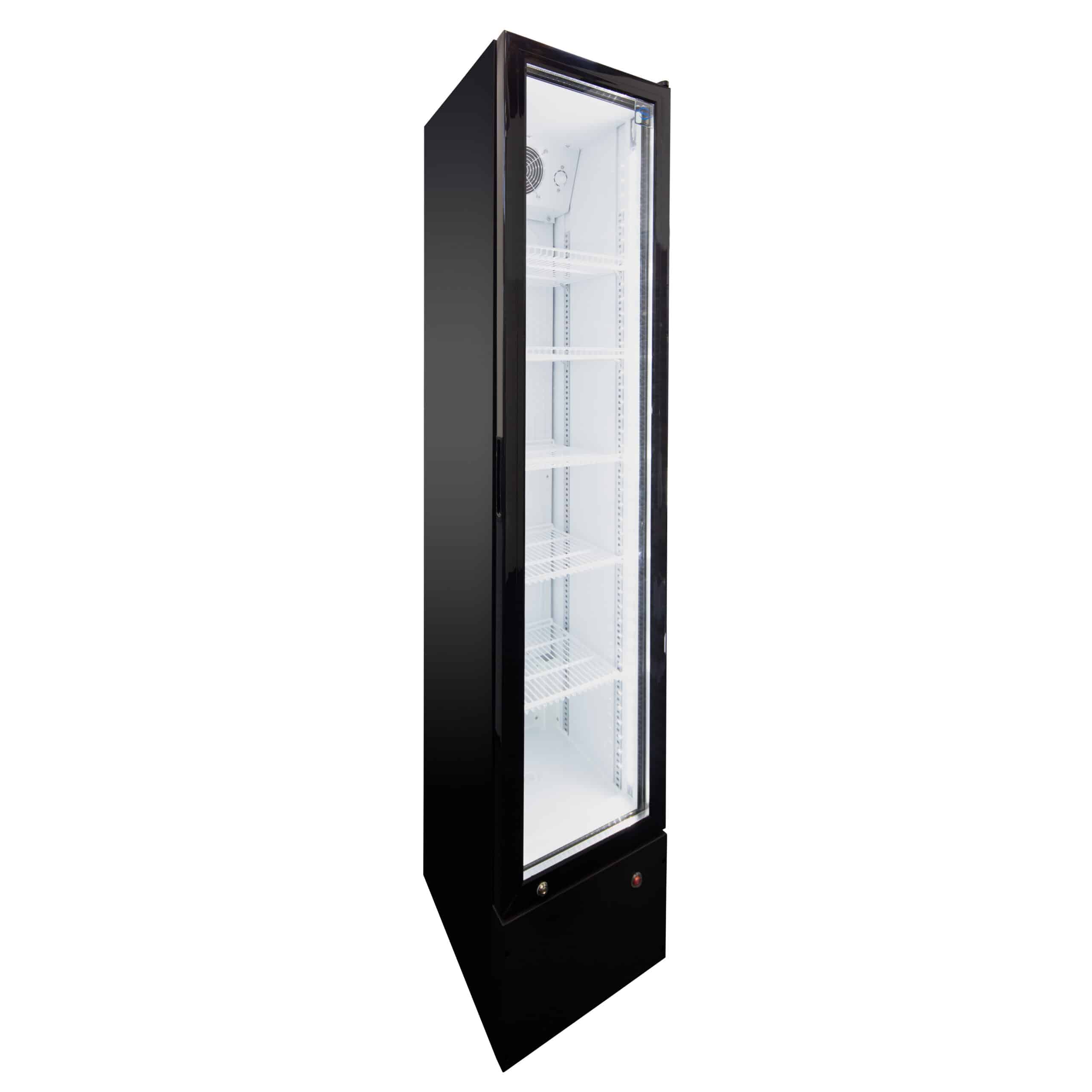 Norsk Display Tall Black Slim Fridge 160ltr Perth Commercial Fridges